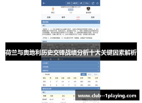 荷兰与奥地利历史交锋战绩分析十大关键因素解析 荷兰与奥地利历史交锋战绩分析十大关键因素解析